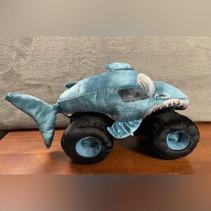 Monster Jam MEGALODON Shark 17" Truck Plush Stuffed Toy Pillow Blue Shark